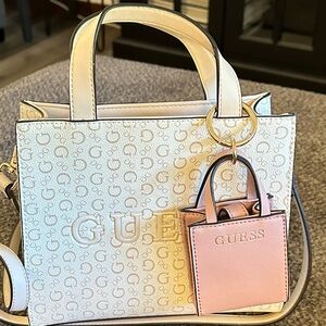 Guess handbag with crossbody strap and tiny attached purse